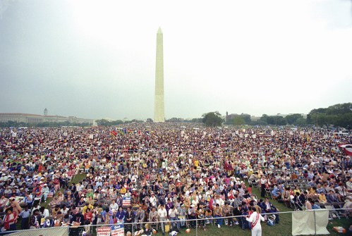 washington monument crowd